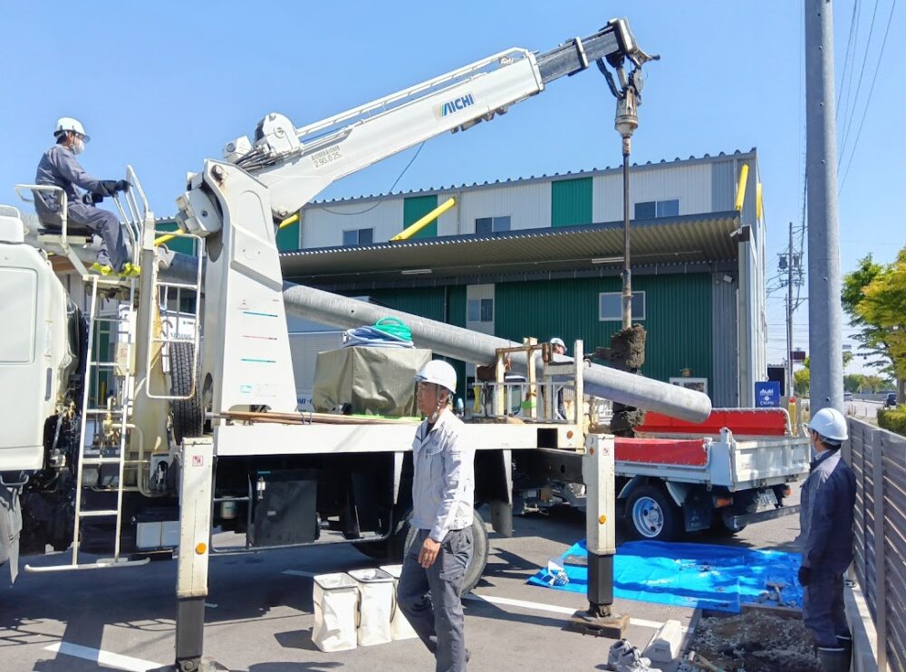 西尾市某工場　低圧受電から高圧受電に変更/エアー配管・コンプレッサー設置/受変電設備は太陽光発電完全自家消費型対応